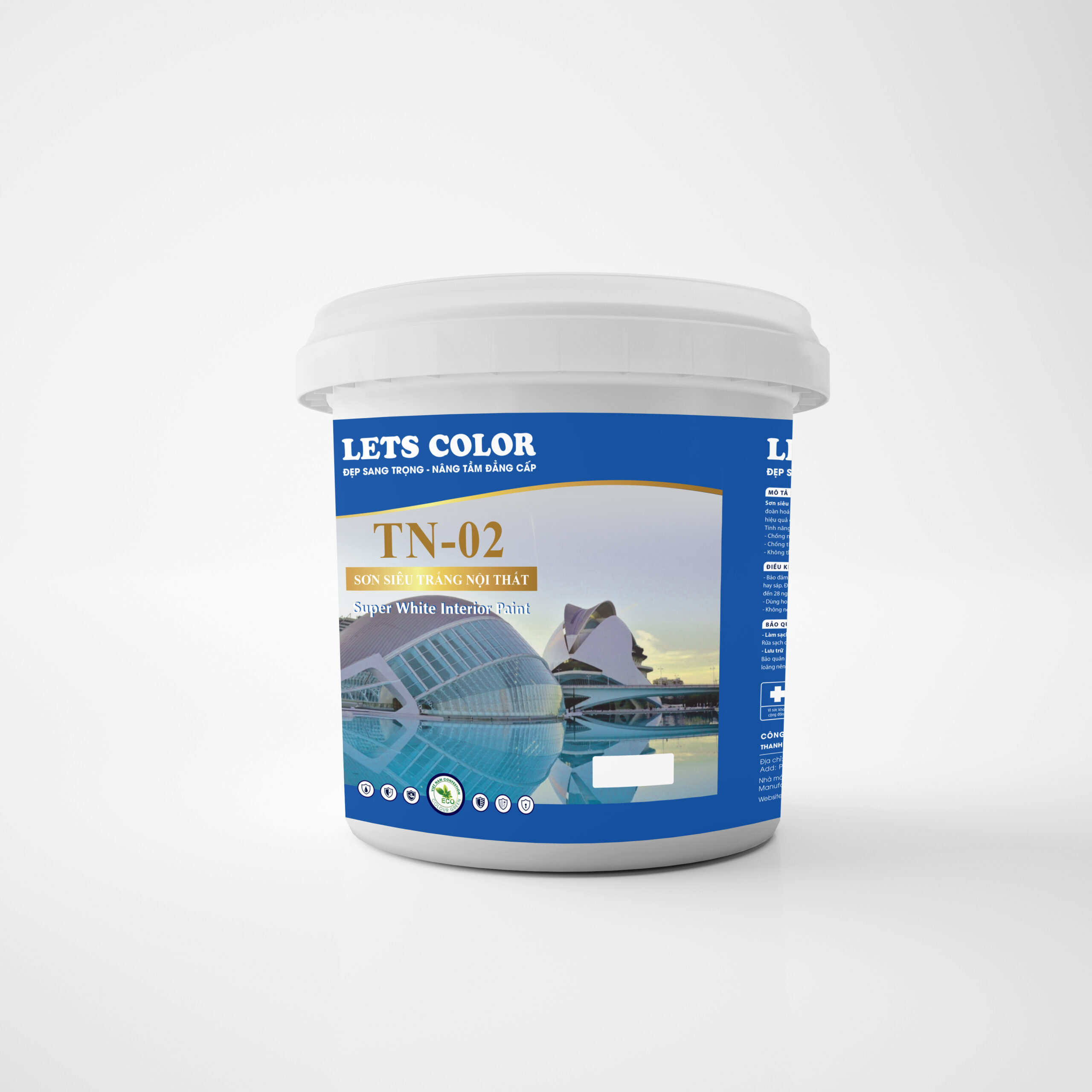 Sơn siêu trắng nội thất Lets Color TN-02 Sơn siêu trắng nội thất Lets Color TN-02