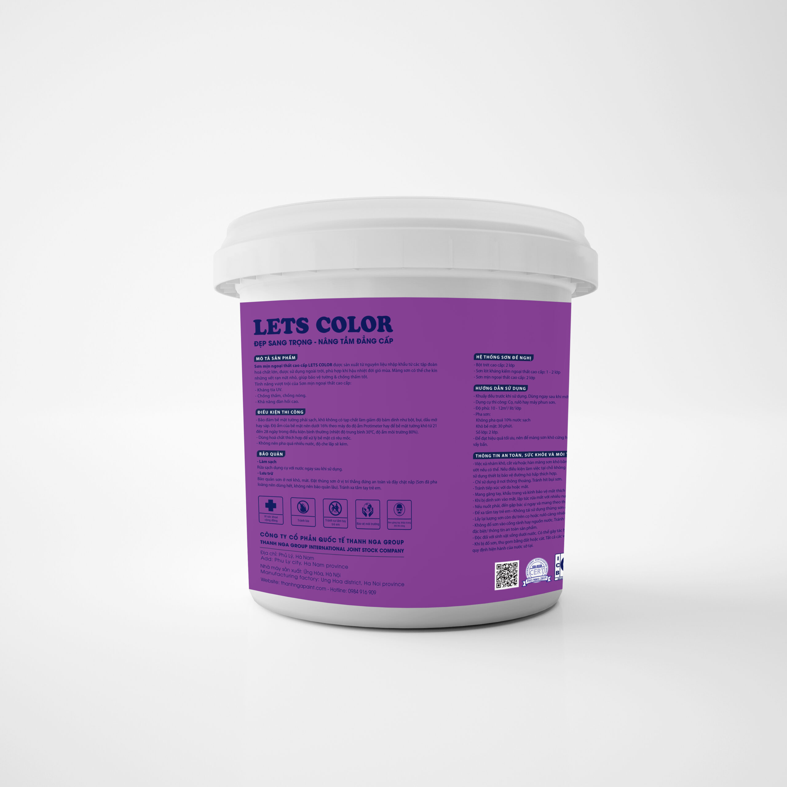 Sơn mịn ngoại thất cao cấp Lets Color TN-05 Sơn mịn ngoại thất cao cấp Lets Color TN-05