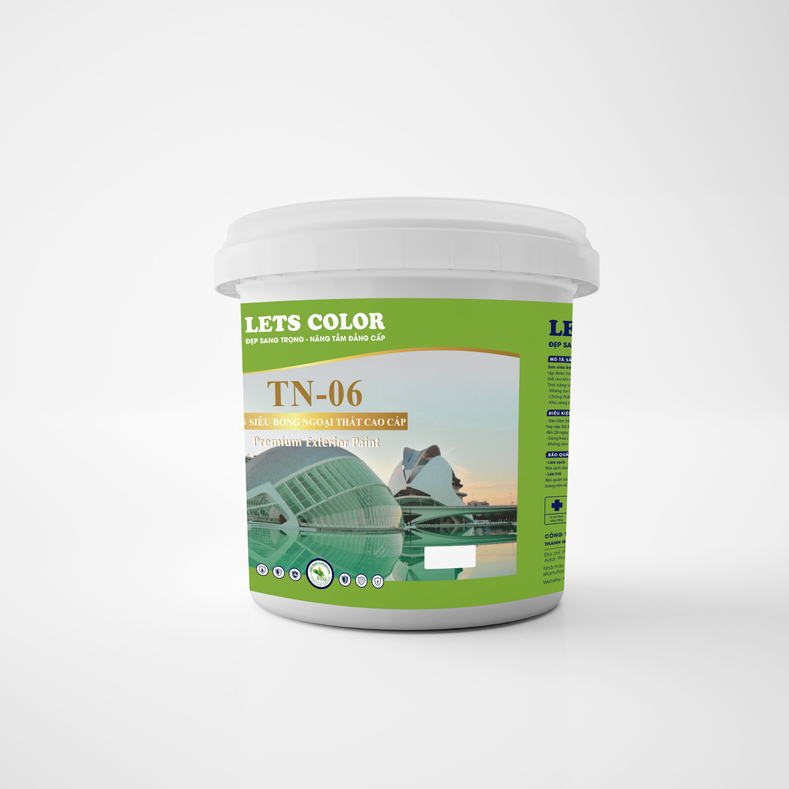 Sơn siêu bóng ngoại thất Lets Color TN-06 Sơn siêu bóng ngoại thất Lets Color TN-06