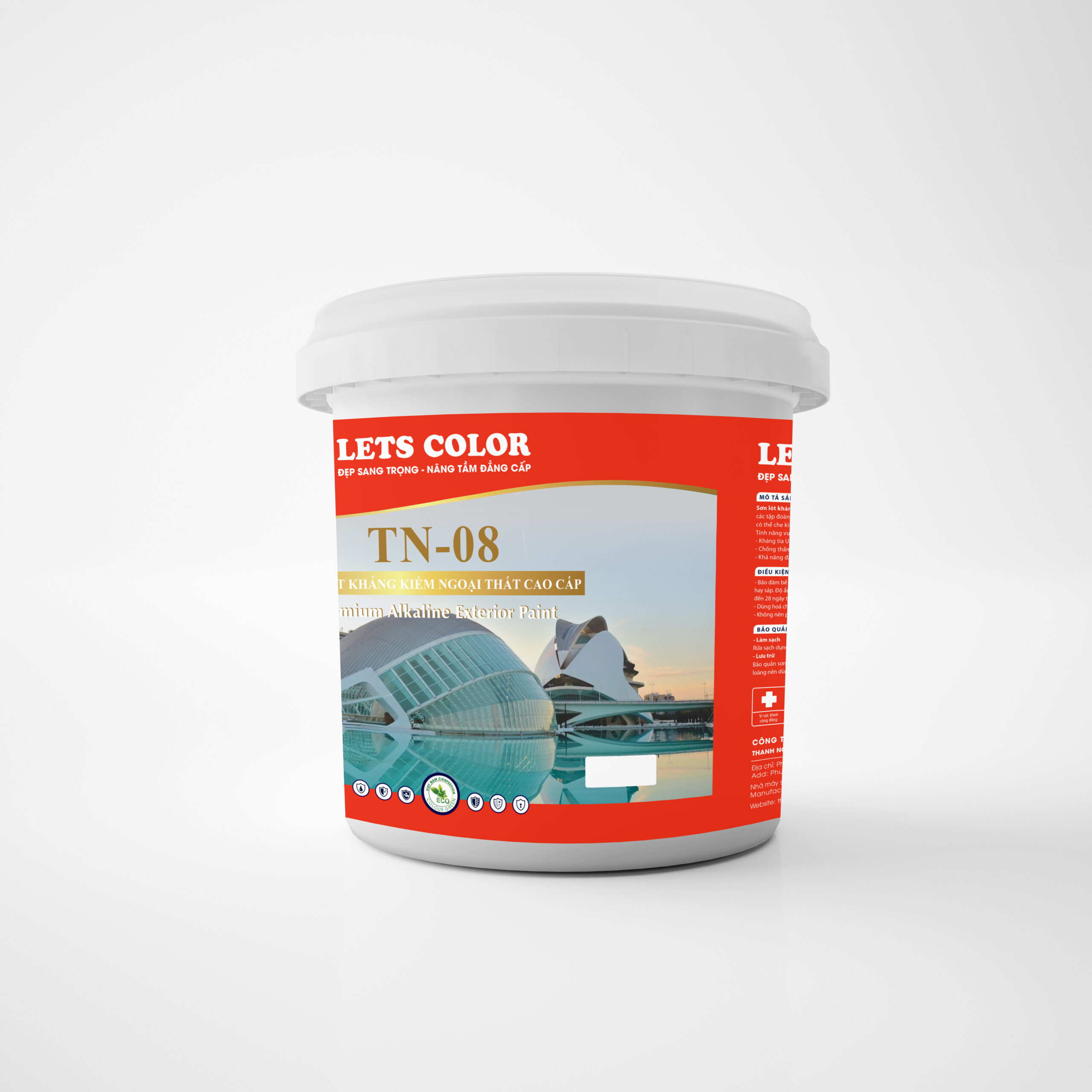 Sơn lót kháng kiềm ngoại thất Lets Color TN-08 Sơn lót kháng kiềm ngoại thất Lets Color TN-08