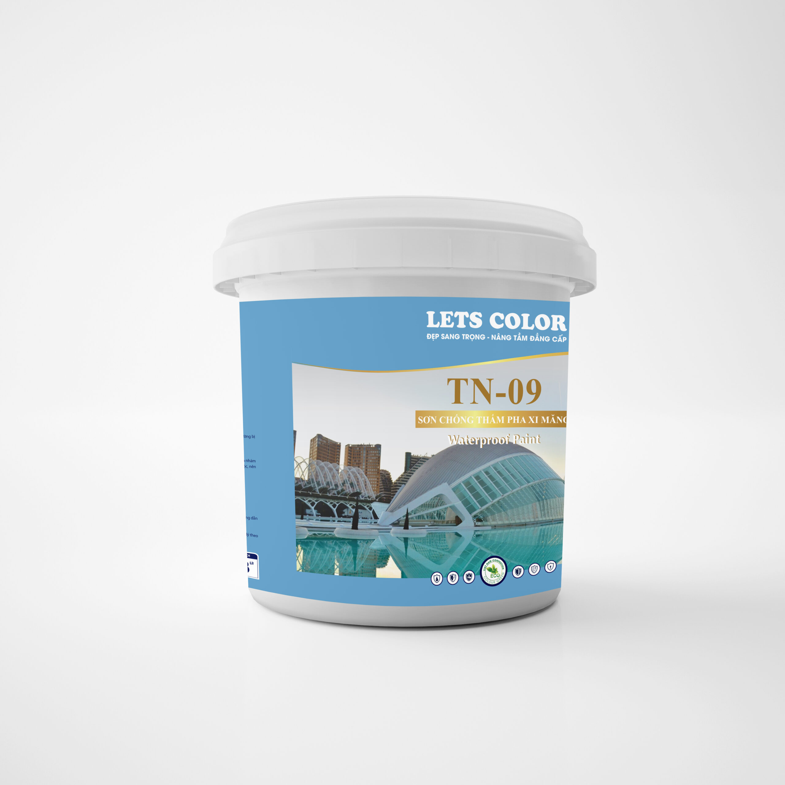 Sơn chống thấm pha xi măng TN-09 Lets Color Paint Sơn chống thấm pha xi măng TN-09 Lets Color Paint