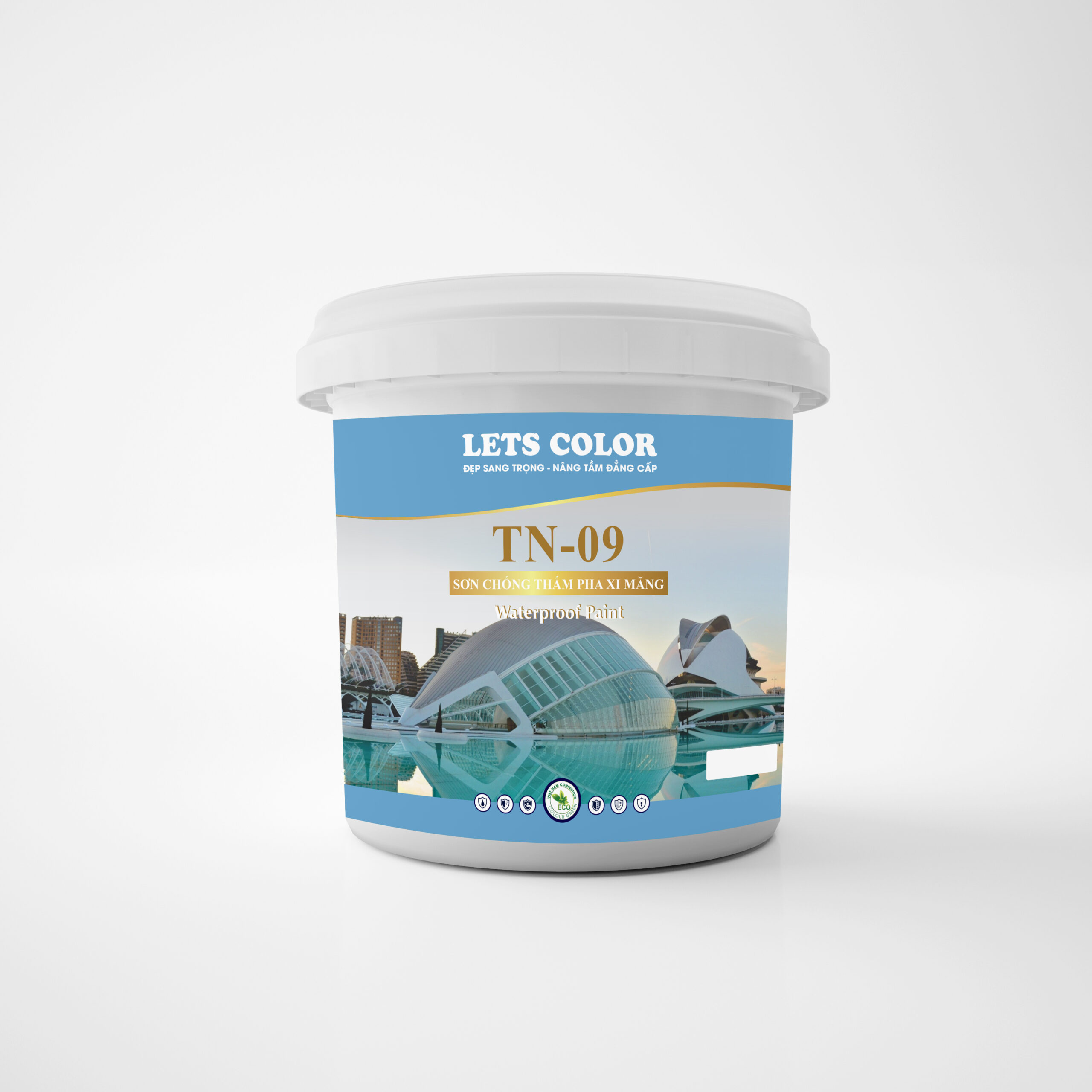 Sơn chống thấm pha xi măng TN-09 Lets Color Paint Sơn chống thấm pha xi măng TN-09 Lets Color Paint