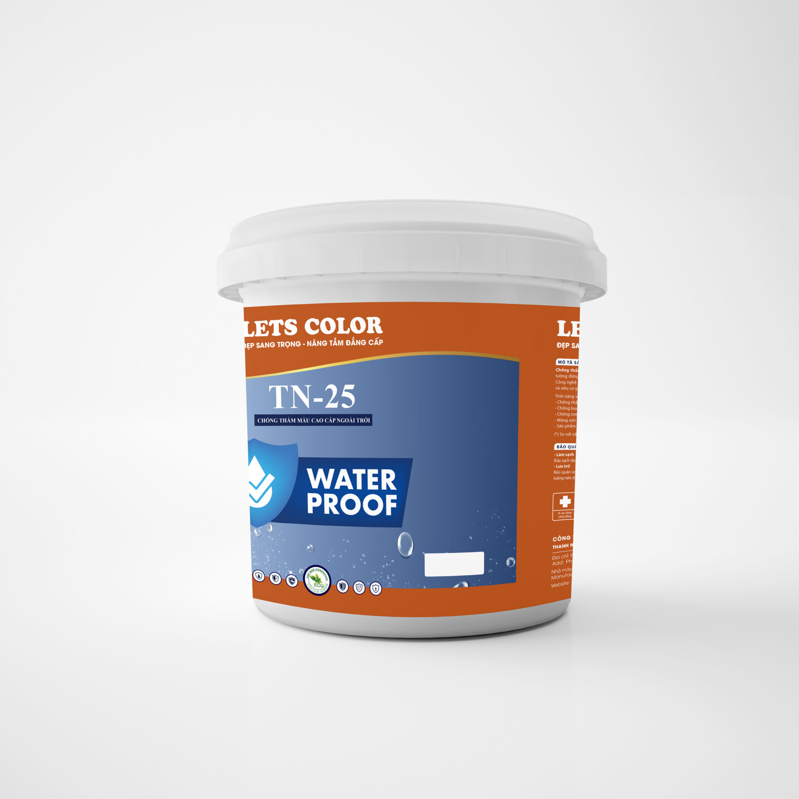 Sơn chống thấm màu TN-25 Lets Color Paint Sơn chống thấm màu TN-25 Lets Color Paint
