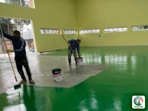 Sơn epoxy sàn nhà thi đấu 1