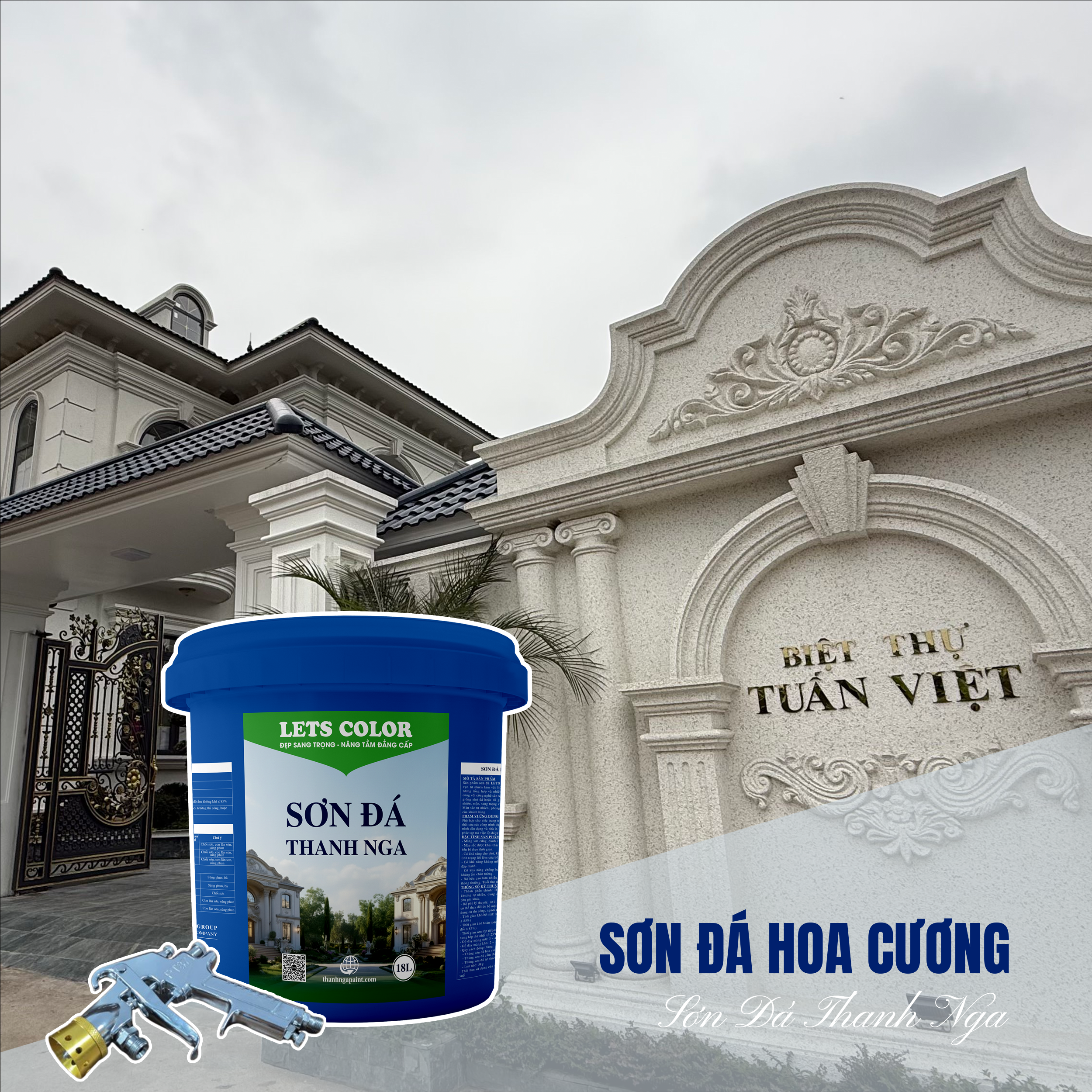 Sơn đá hoa cương cao cấp Lets Color (5 lít)