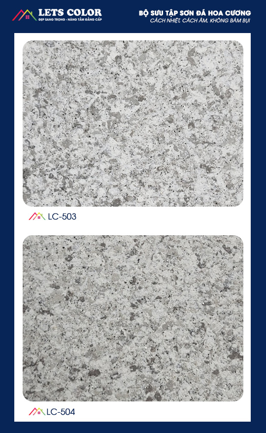 Bảng màu sơn đá hoa cương