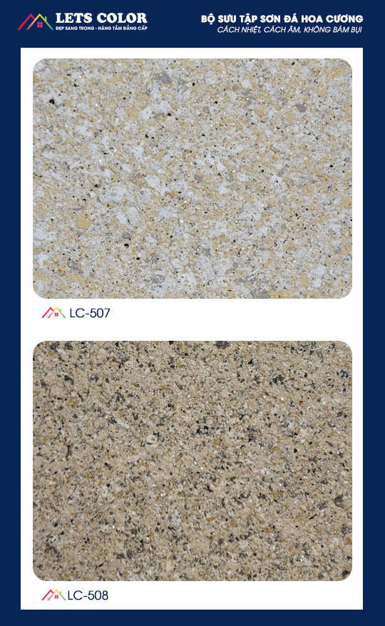 Bảng màu sơn đá hoa cương