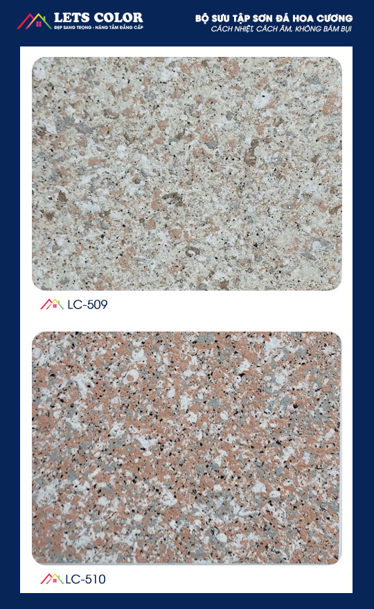 Bảng màu sơn đá hoa cương