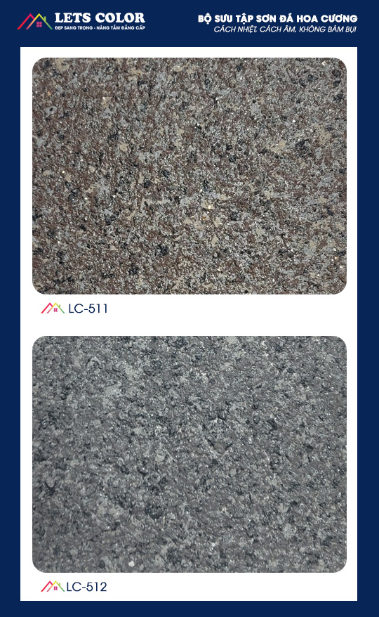 Bảng màu sơn đá hoa cương