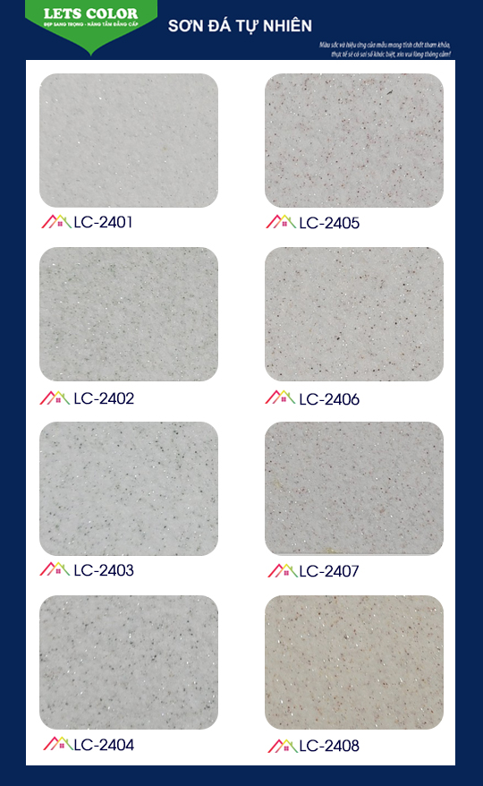 Bảng màu sơn đá tự nhiên Lets Color