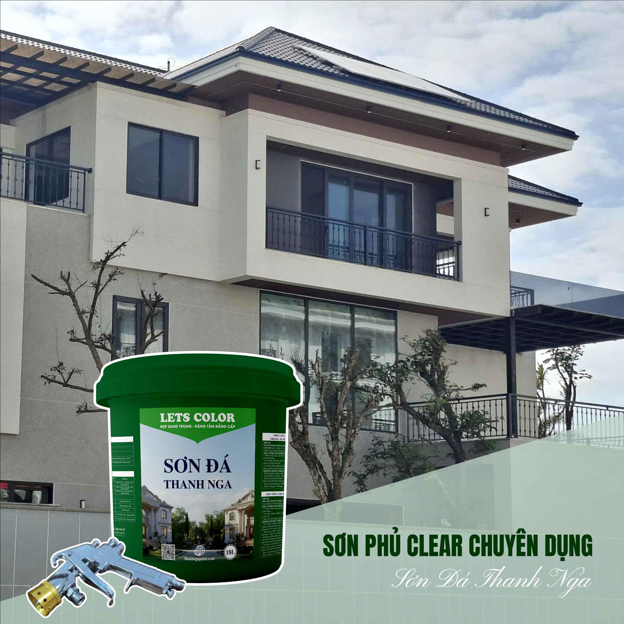 Ảnh đại diện sơn nền phủ clear chuyên dụng(5lit)