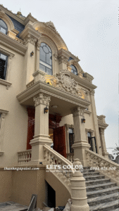 Thi công sơn đá biệt thự tại Thái Bình