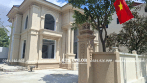 Công trình thi công sơn đá tại Mê Linh Hà Nội