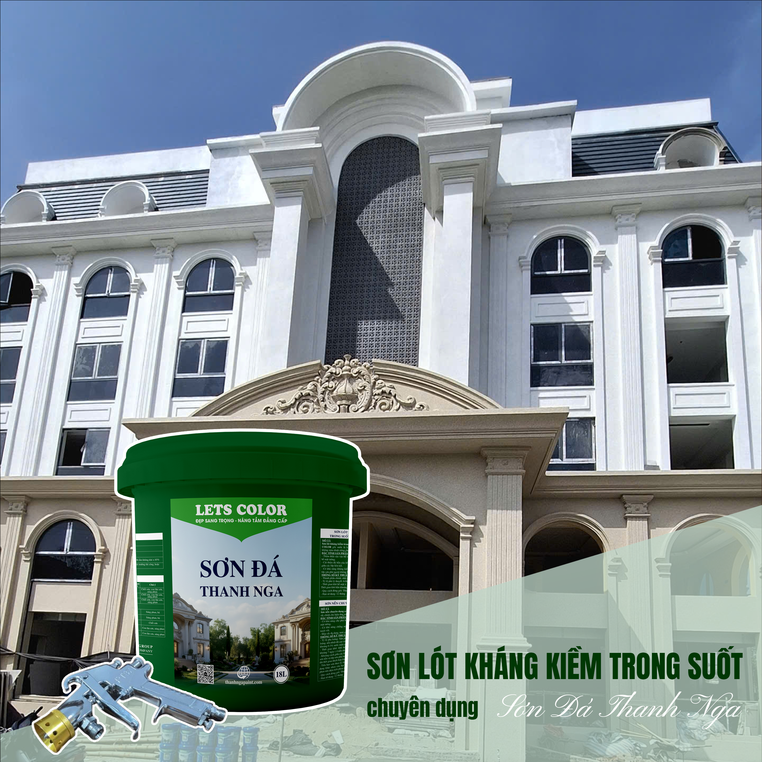 Ảnh đại diện sơn lót kháng kiềm trong suốt chuyên dụng(18lit)