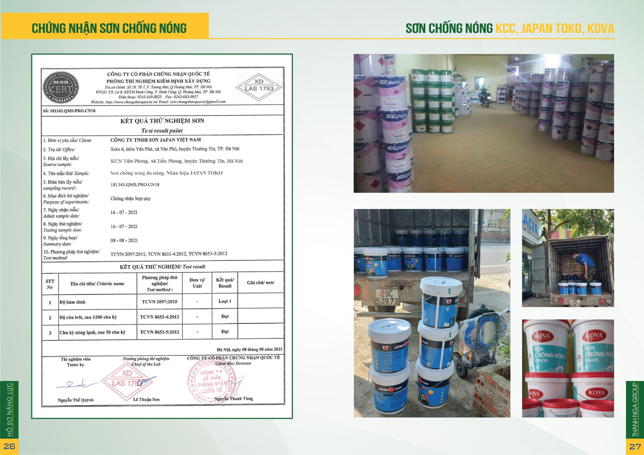 Hồ sơ năng lực Thanh Nga Paint