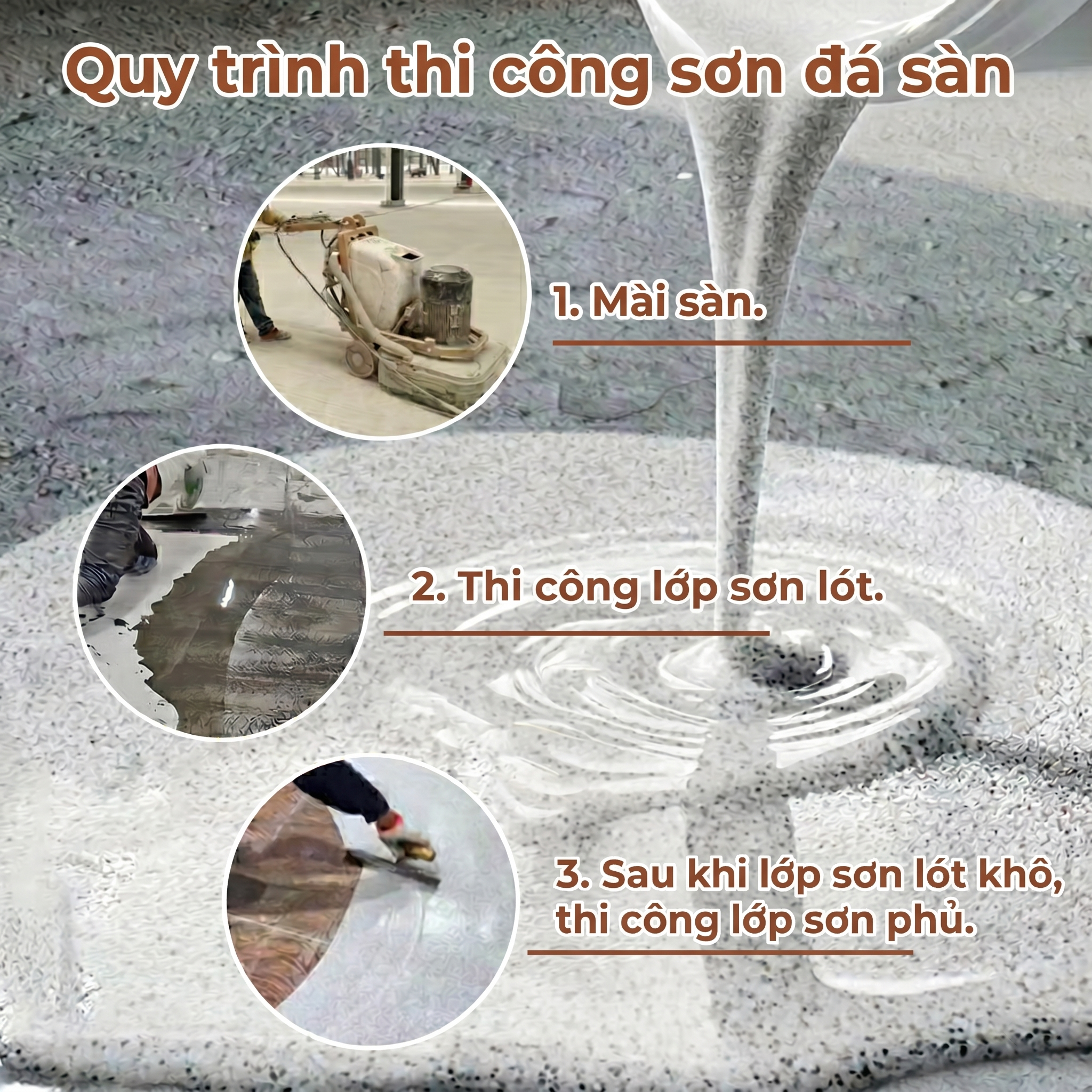 Quy trình thi công sơn đá sàn Quy trình thi công sơn đá sàn